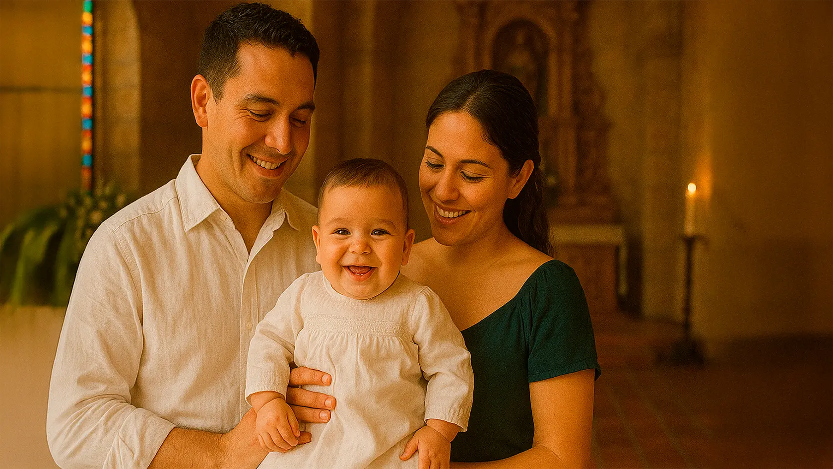 Familia en preparación prebautismal